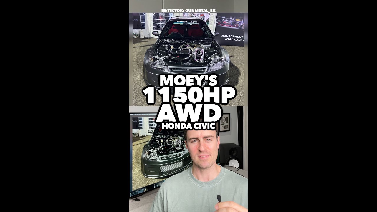 Honda Civic z napędem na wszystkie koła Moey'a o mocy 1150 KM i turbodoładowaniem | Garrett GTX35...