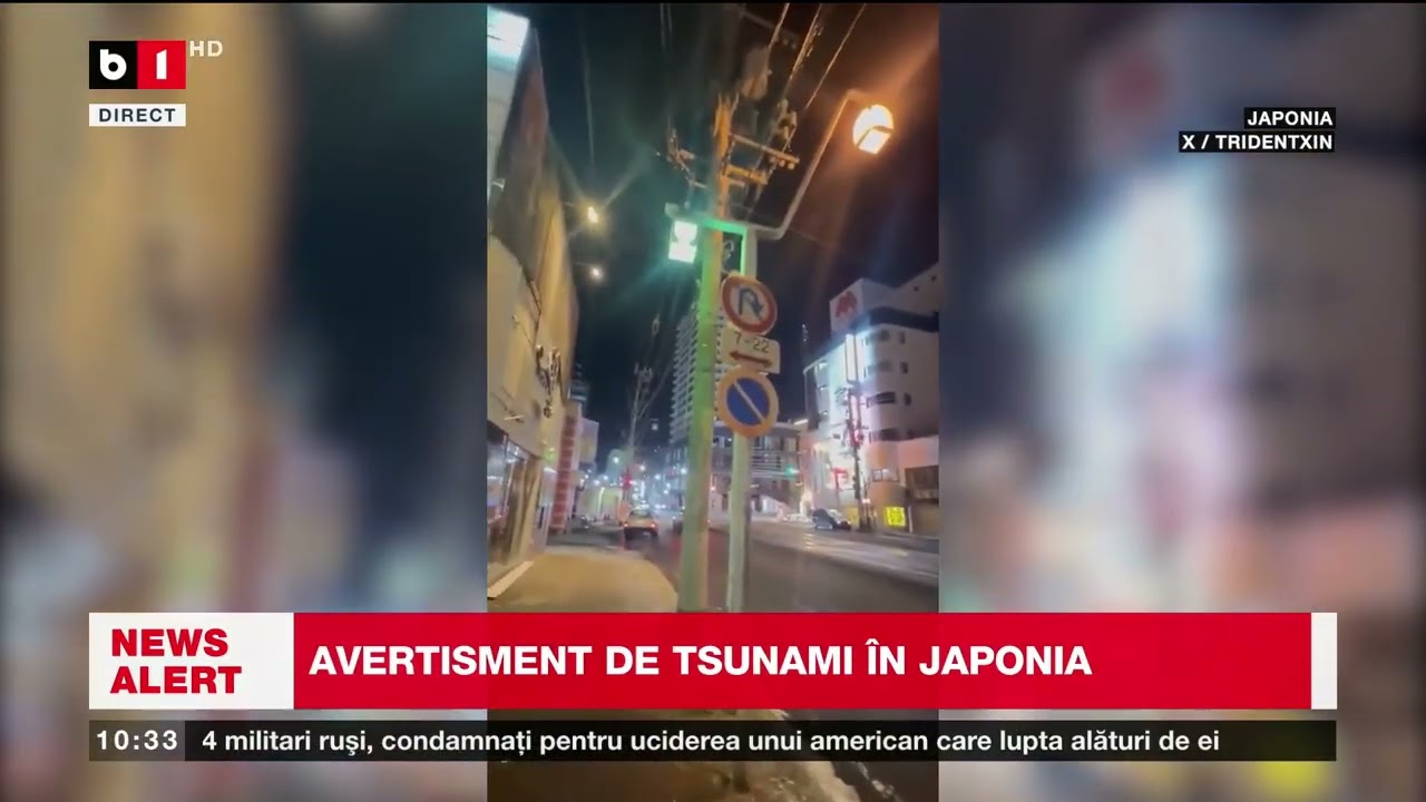 CUTREMUR PUTERNIC DE 7,6 GRADE RICHTER &Icirc;N JAPONIA_Știri B1TV_9 dec. 2025