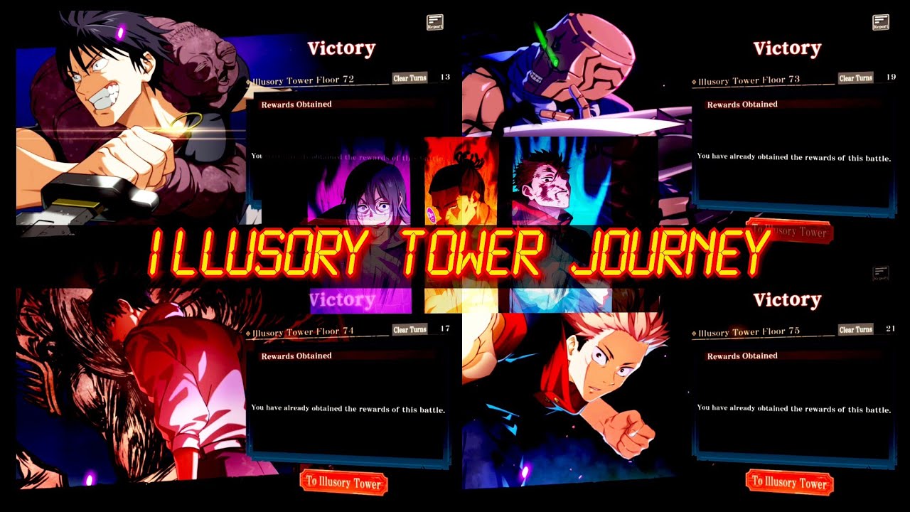 Illusory Tower Floor: 72, 73, 74 & 75 Clear Journey - JJK Phantom Parade