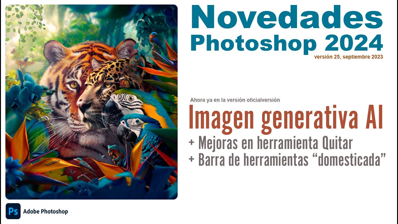 Novedades Photoshop 2024 con imagen generativa AI