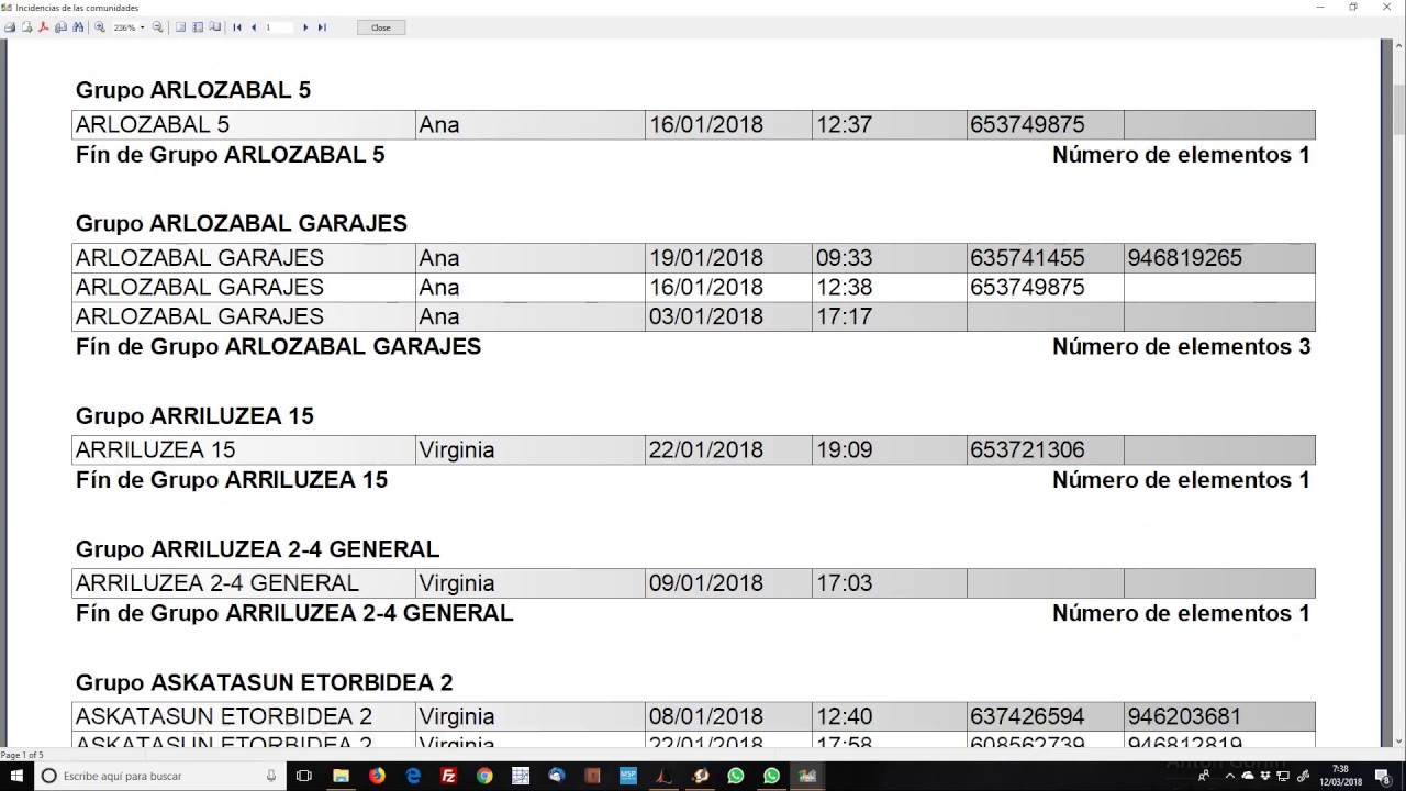 Imprimir listados personalizados