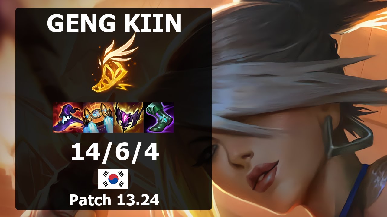 GenG Kiin Akali MID vs Ahri| Patch 13.24 KR Challenger