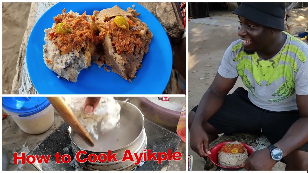 Authentic Voltaian Recipe in Ghana!! How to cook Traditional Ayikple !!Beans, Cornflour & Coconut