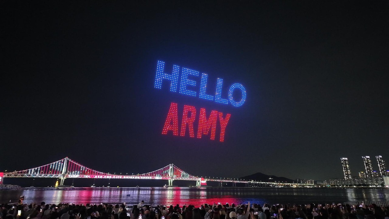 4K💜BTS 광안리 드론쇼 ✨ BTS Busan Drone Show