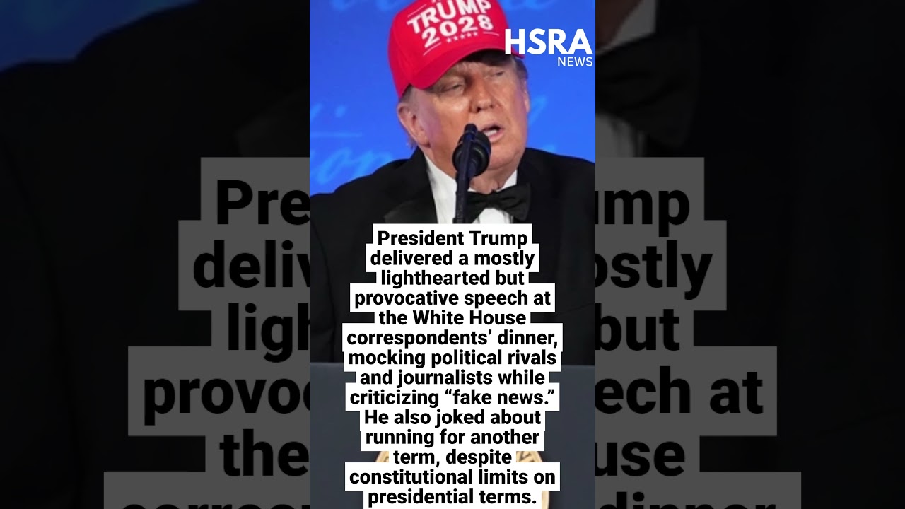 Trump Mocks Critics and Jokes About Another Term at White House Correspondents&rsquo; Dinner #shorts