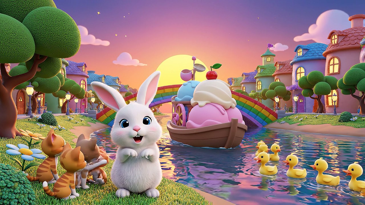 Le lapin ouvre un bateau de glace