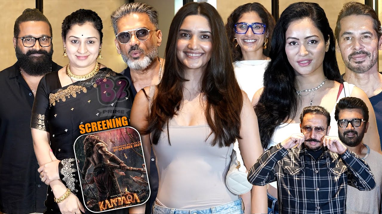 UNCUT - Kantara Chapter 1 Success Party Host by Sunil Shetty | Rishab Shetty with wife, Dino Morea