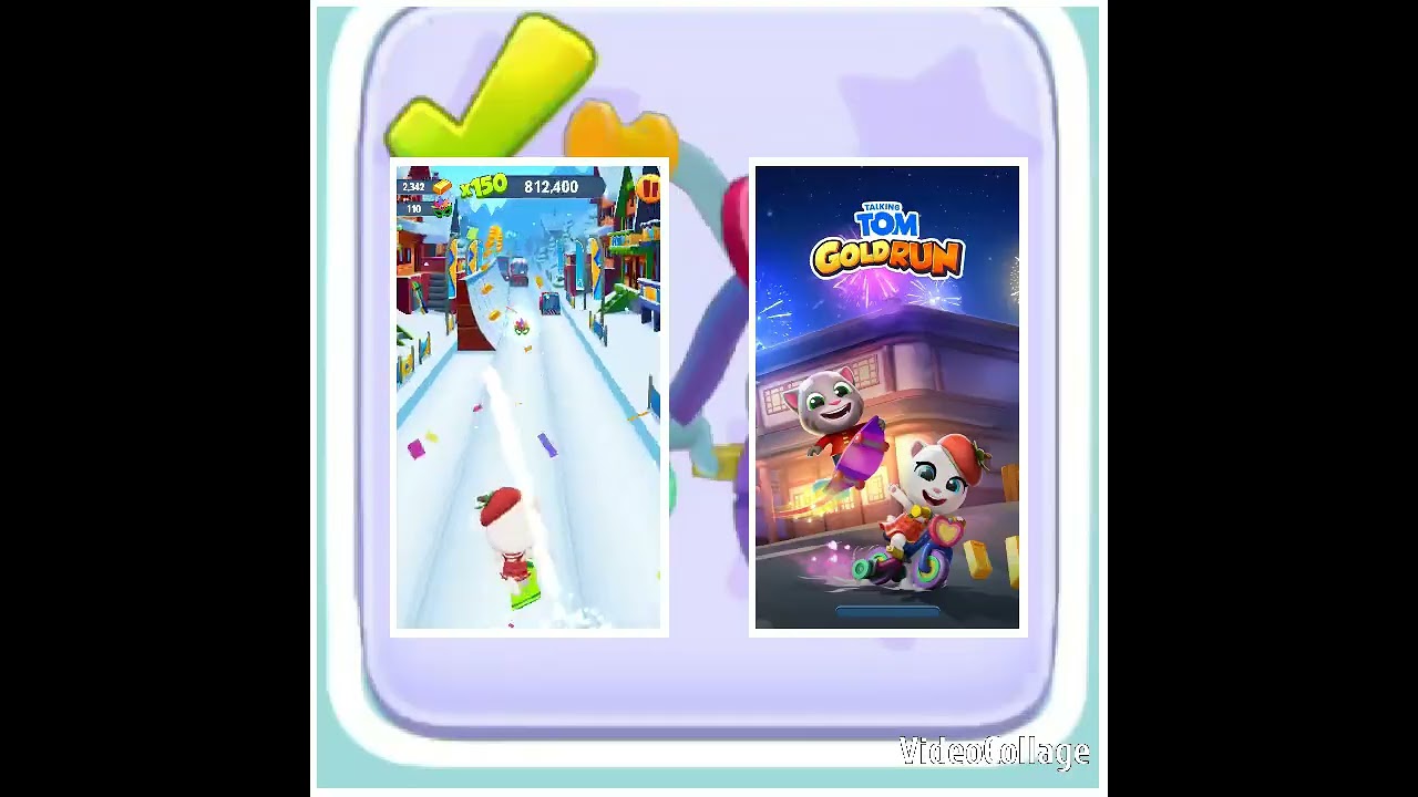 Talking Tom Gold Run 1 PERSIMMON Angela Bike Chiness Party Pinata New Year Tablet Gameplay