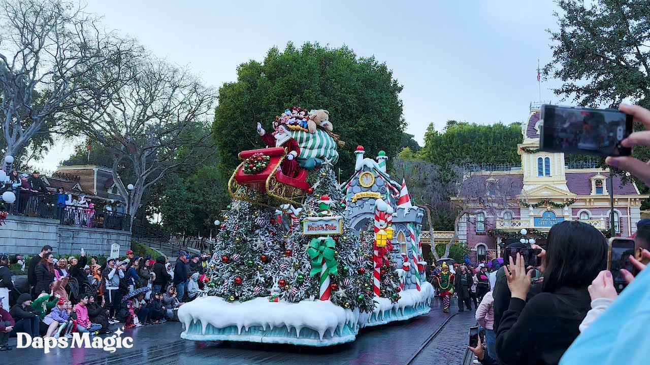 A Christmas Fantasy Parade on a Rainy Day - Disneyland January 1, 2023