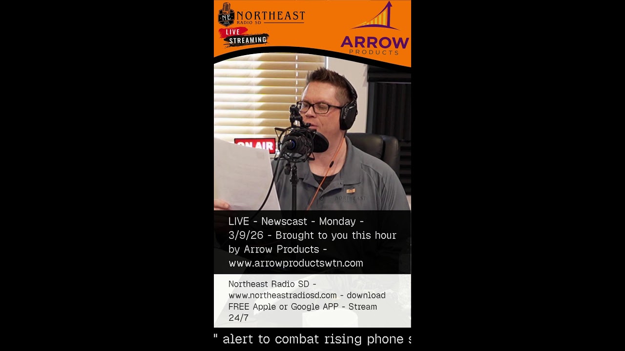 LIVE - Newscast - Monday - 3/9/26 - Brought by Arrow Products