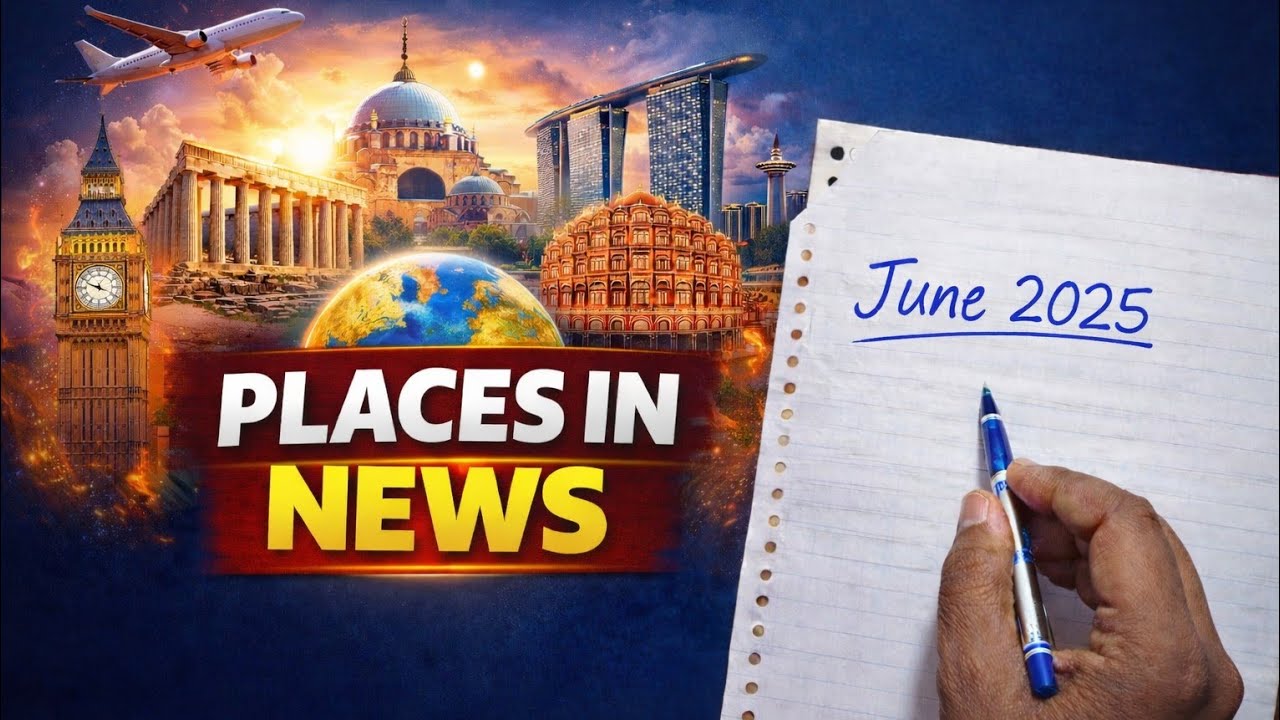 12.Places in news current affairs June 2025:Upsc prelims 2026/upsc current affairs