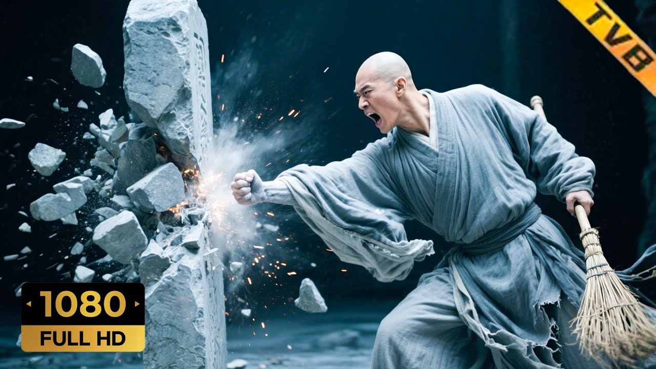พระกวาดพื้นที่ถูกดูถูก แท้จริงคือยอดฝีมือ ฆ่าอันธพาล 100 คนในพริบตา!#kungfu #หนังซีอานเซี่ย
