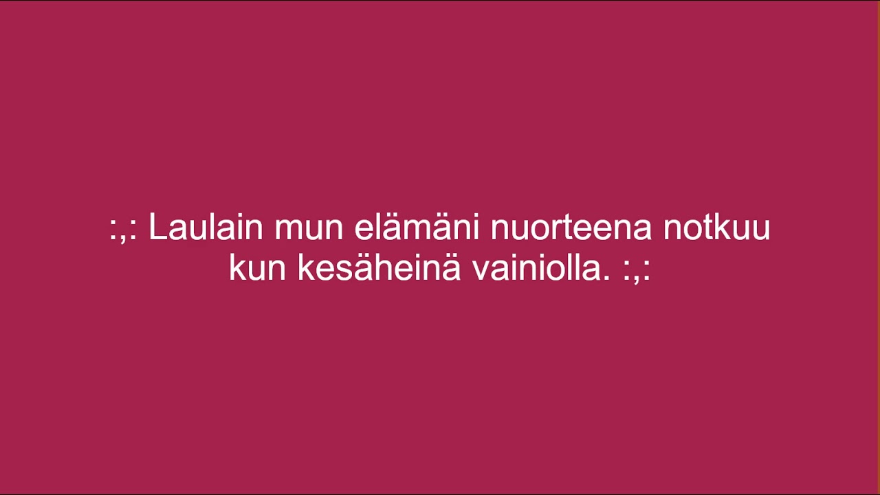 Laulu on iloni ja työni