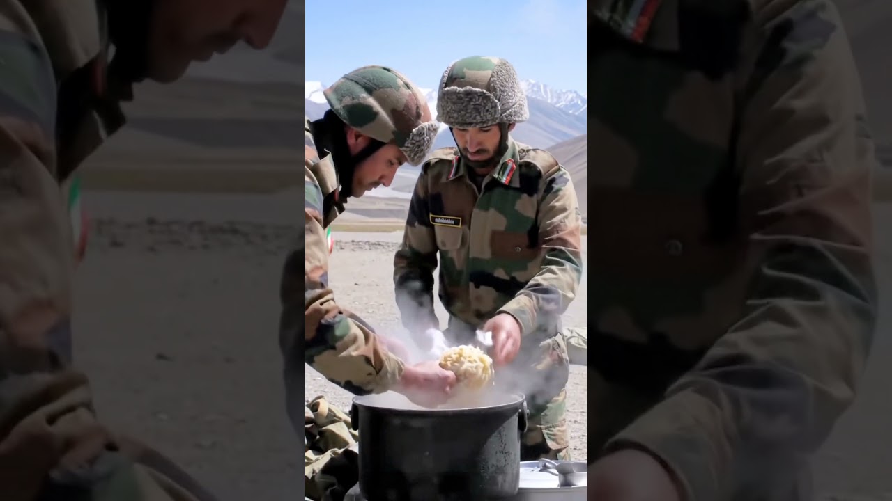 Leh Ladakh Army soldier&rsquo;s in cooking..#trending#army#military #shots #shortvideo...!