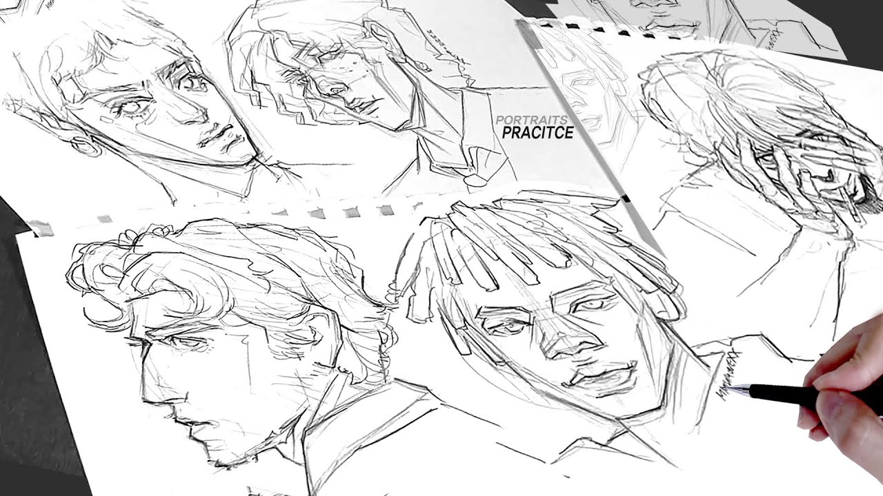🙌🏻 NEVER STOP PRACTICE - [ VARIOUS PORTRAITS ] - DRAW WITH ME 🙌🏻