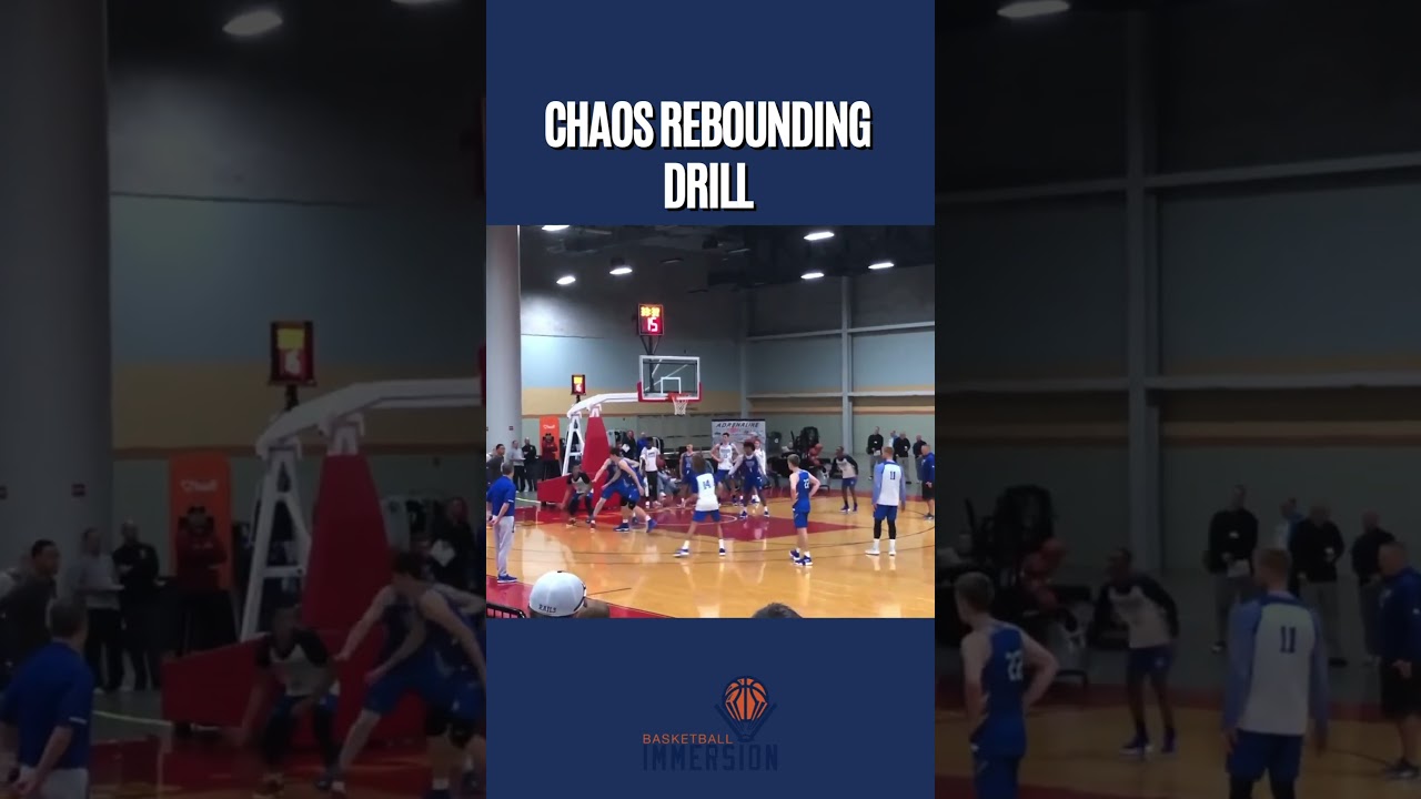 Chaos Rebounding Drill that better represents the randomness of game rebounding.