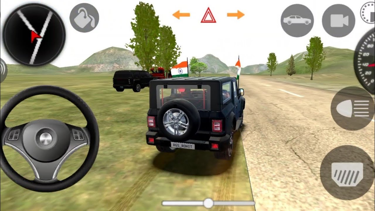 modified mahindra thar in black colour//Indian car simulator 3d//ultimate open world car gameplay