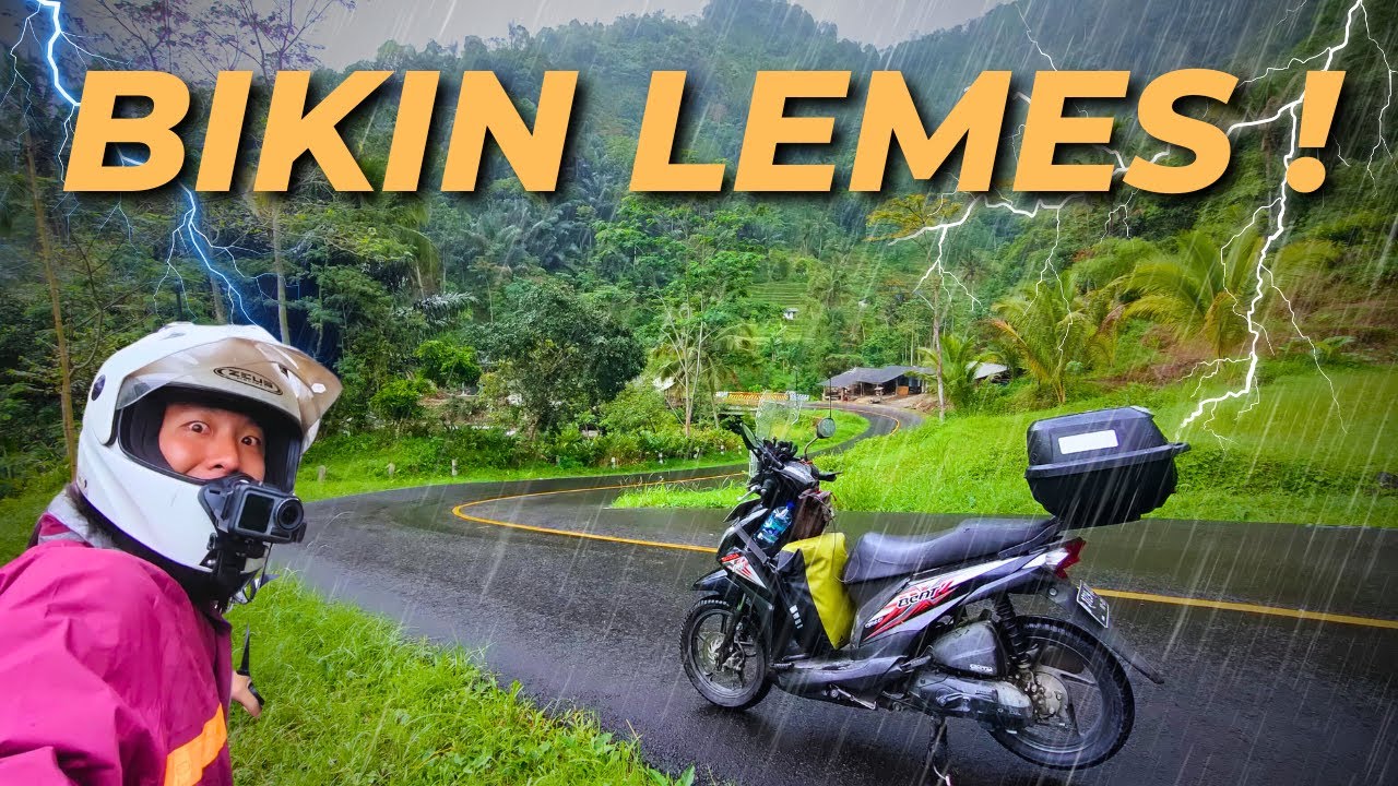 Ep.7 Hujan PETIR, HP ERROR, Minta TOLONG WARGA ! | TOURING MALANG - JKT Honda Beat ESP