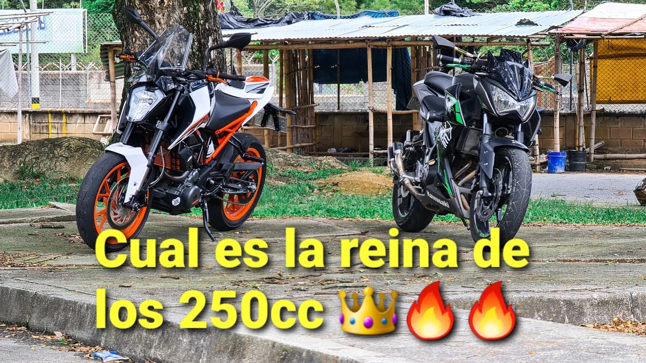 Kawasaki Z250 vs KTM 250 Duke | Drag race & velocidad