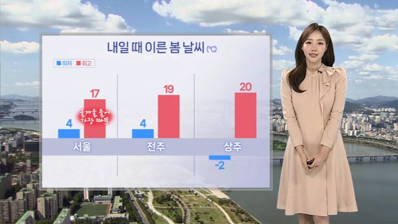 [날씨] 내일 낮 '서울 17도' 포근…곳곳 미세먼지 말썽 / 연합뉴스TV (YonhapnewsTV)
