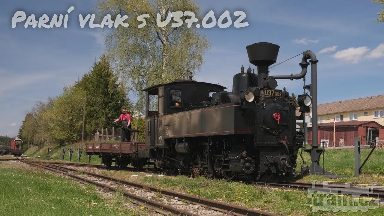 Jízda zpátečního parního vlaku z Nové Bystřice do Jindřichova Hradce