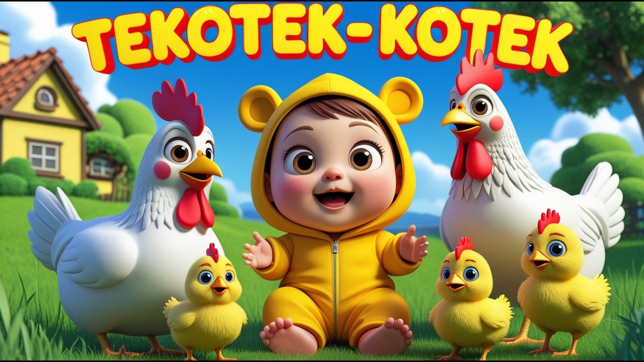 TEKOTEK-KOTEK ANAK AYAM - LAGU ANAK BALITA UNTUK BELAJAR DAN BERMAIN | BOE BOE