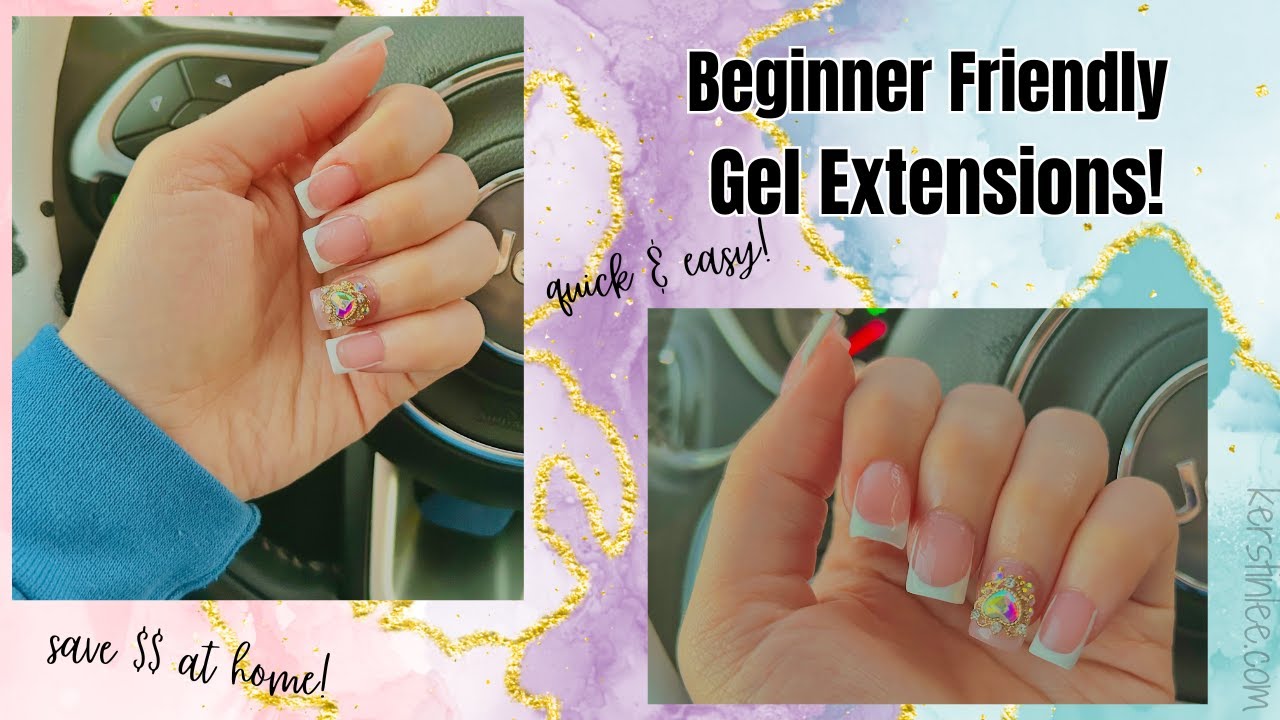 🤩 SOFT GEL NAIL EXTENSIONS W/ MODERN FRENCH TIP GEL TUTORIAL 🤍