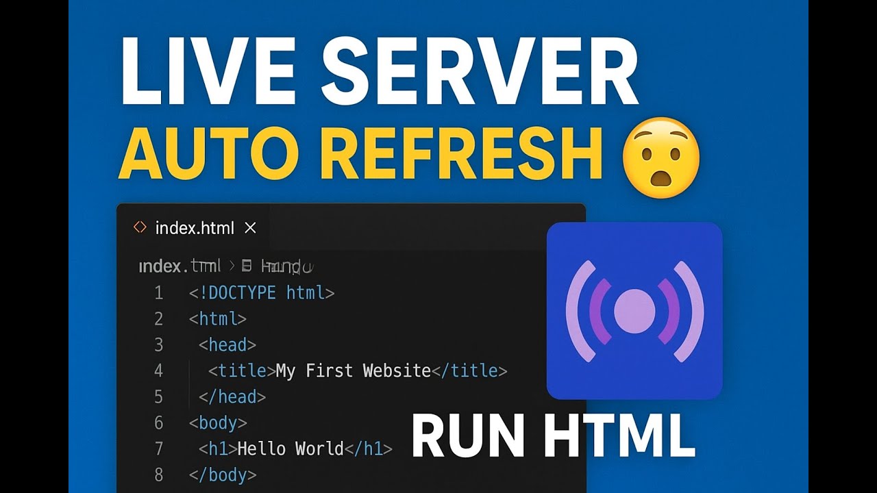 VS Code Live Server Tutorial | Auto Refresh HTML in Browser #liveserver #vscode #htmltutorial