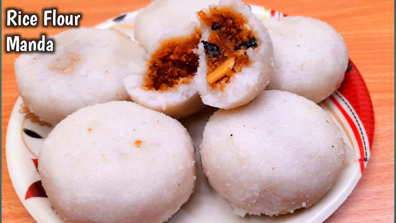 Chaula Manda Pitha | Coconut stuffed rice flour dumplings (steamed) | Durga puja special pitha ...