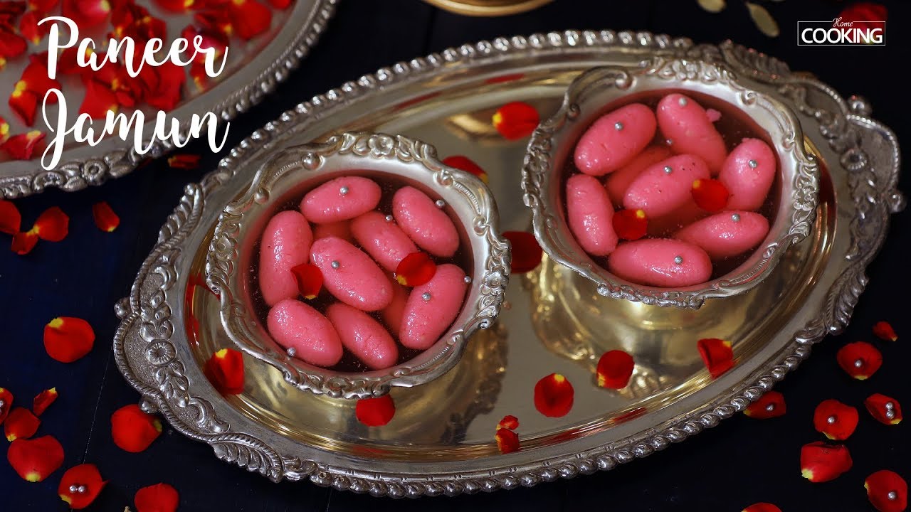 Paneer Jamun | Rose Jamun | Paneer Gulab Jamun Recipe