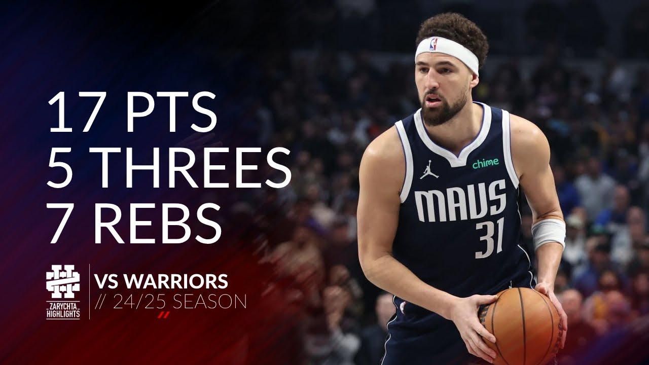 Klay Thompson 17 pts 5 threes 7 rebs vs Warriors 24/25 season