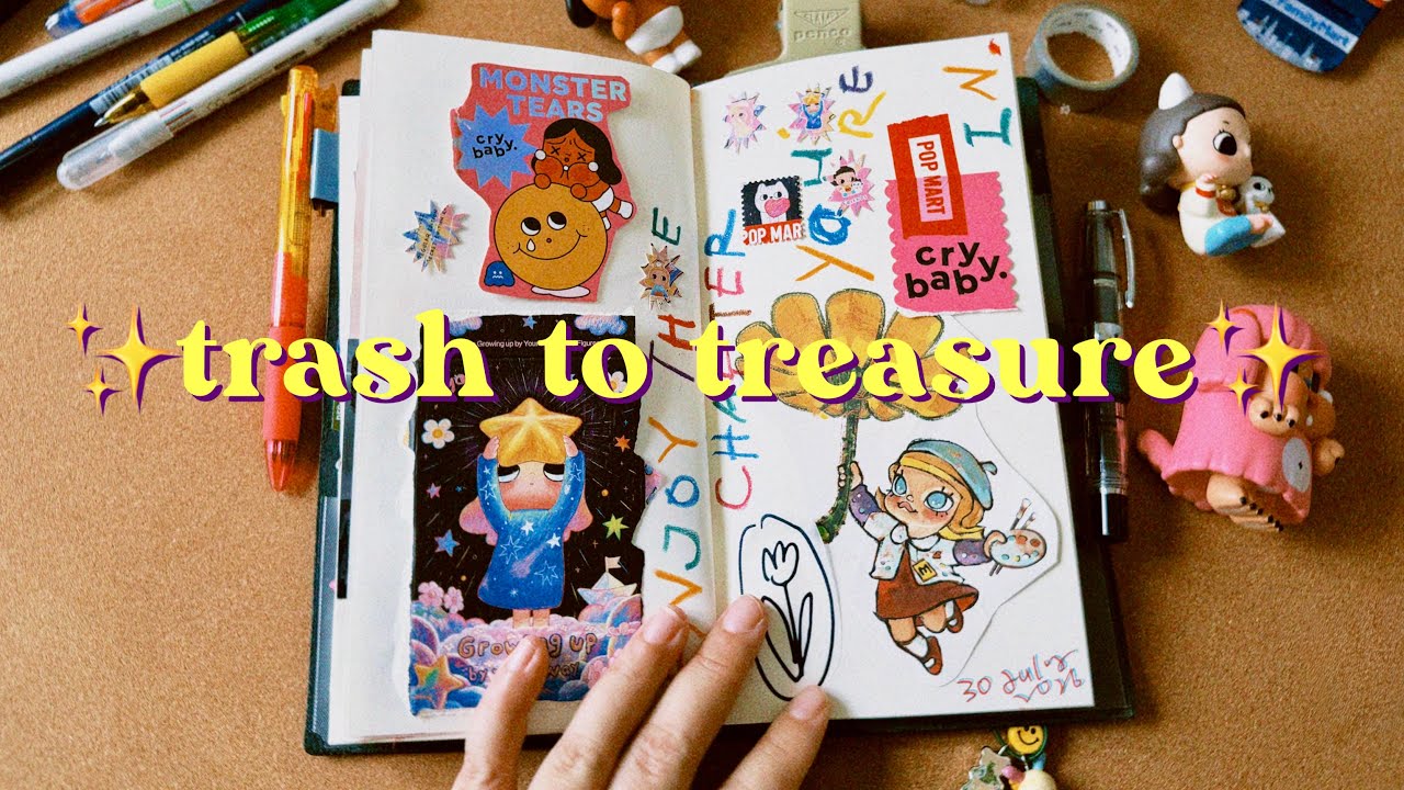 Easy Junk Journaling 𖤓 Travelers Notebook