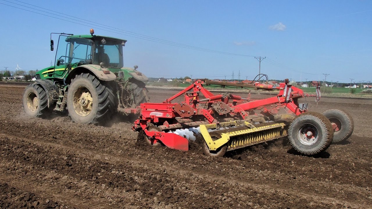 John Deere 7830 i Pottinger Terradisc 6000 w uprawie pod siew