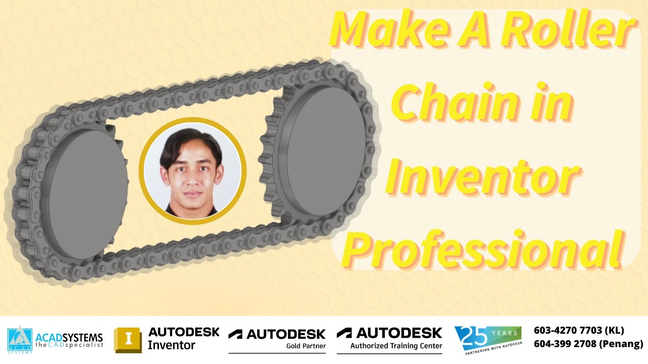 Создание роликовой цепи в Autodesk Inventor Professional