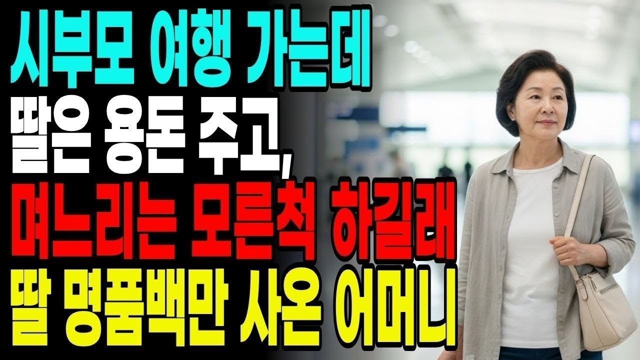 시부모 여행 가는데, 딸은 용돈 주고, 며느리는 모른 척 하길래 딸 명품백만 사온 어머니 노후사연