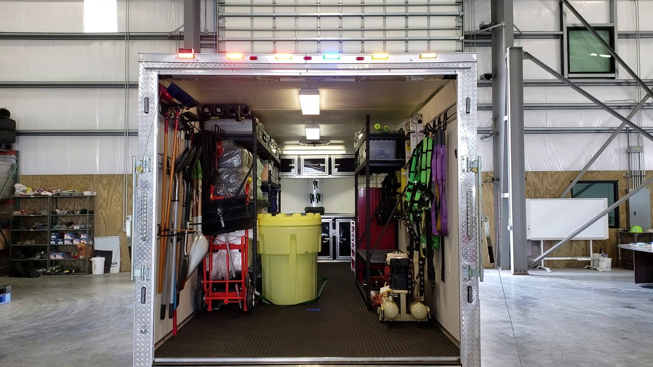 Hazmat Trailer Feniex Police Lights by EFS Houston Emergency Fleet Service in Houston