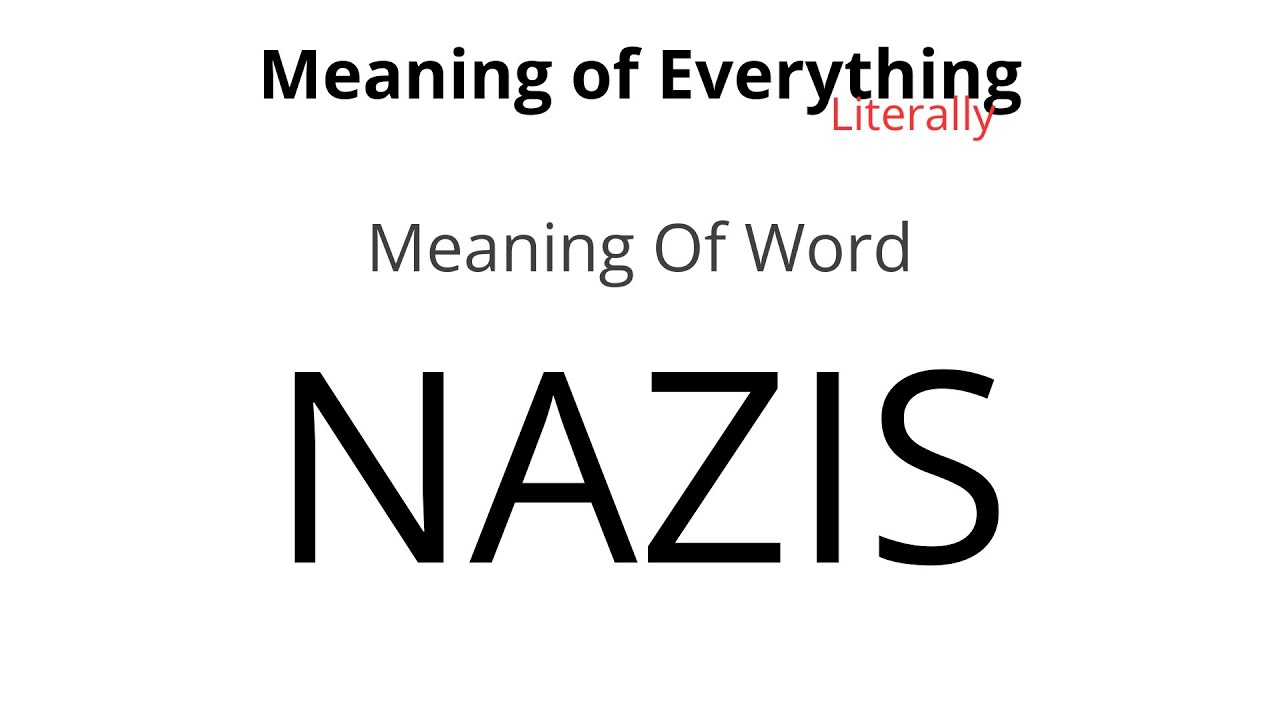 Meaning of Word - Nazis Meaning