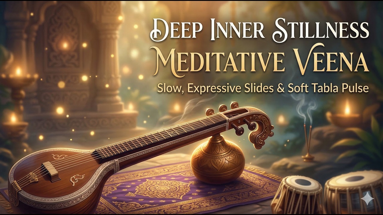 Deep Stillness: Meditative Veena & Subtle Tabla | Indian Instrumental for Deep Breathing