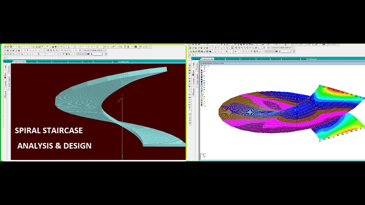 ANALYSIS & DESIGN OF SPIRAL STAIRCASE BY STAAD