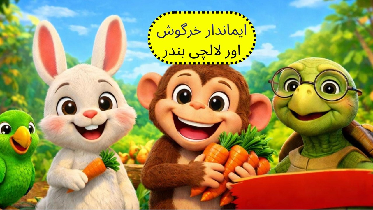 لالچی بندر کو سبق مل گیا! | ایماندار خرگوش کی کہانی | kids moral story