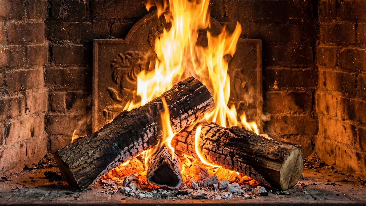 🔥 Fireplace Classic 4K. Cozy Fire with Crackling Fireplace Sounds. Fireplace 4K UHD