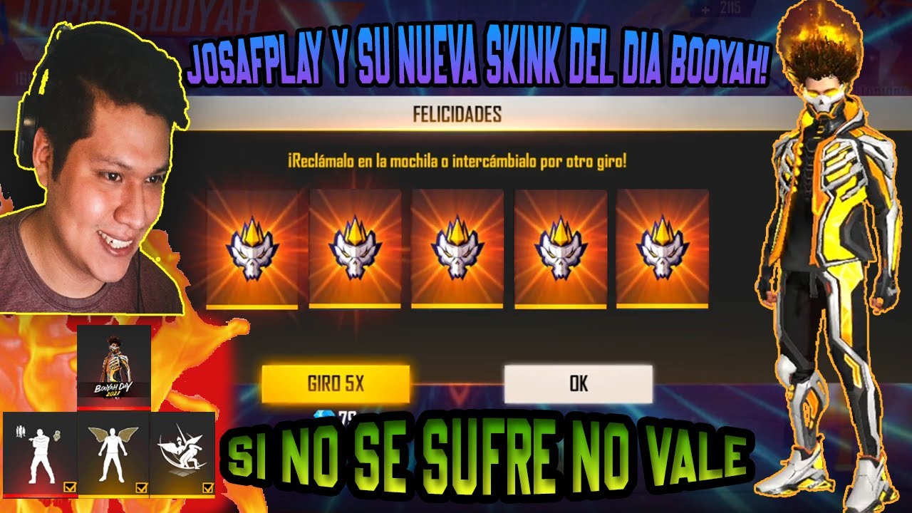 SACANDO EL NUEVO TRAJE DIA BOOYAH 2021 Y PROBANDO LA SKIN LEGENDARIA EN CLASIFICATORIA 😱 - JOSAFPLAY