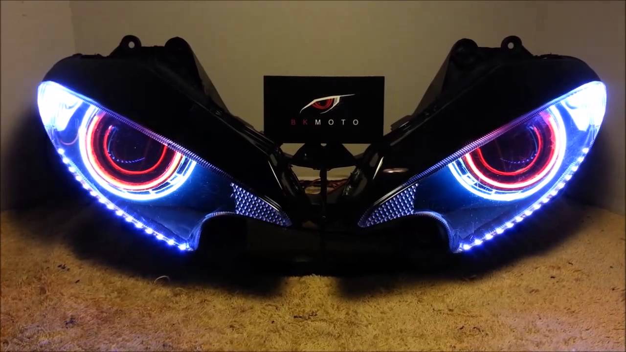 #1 03-05 R6 & 06+ R6S HID Projector Headlights BiXenon Dual Angel Eyes Halo BKmoto.com