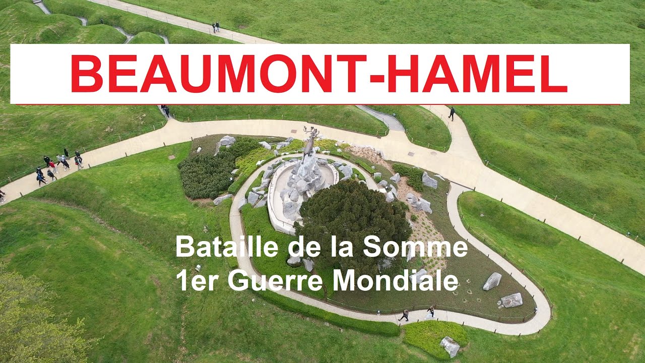 La bataille de Beaumont Hamel, 1ère guerre mondiale en vue aérienne par drone