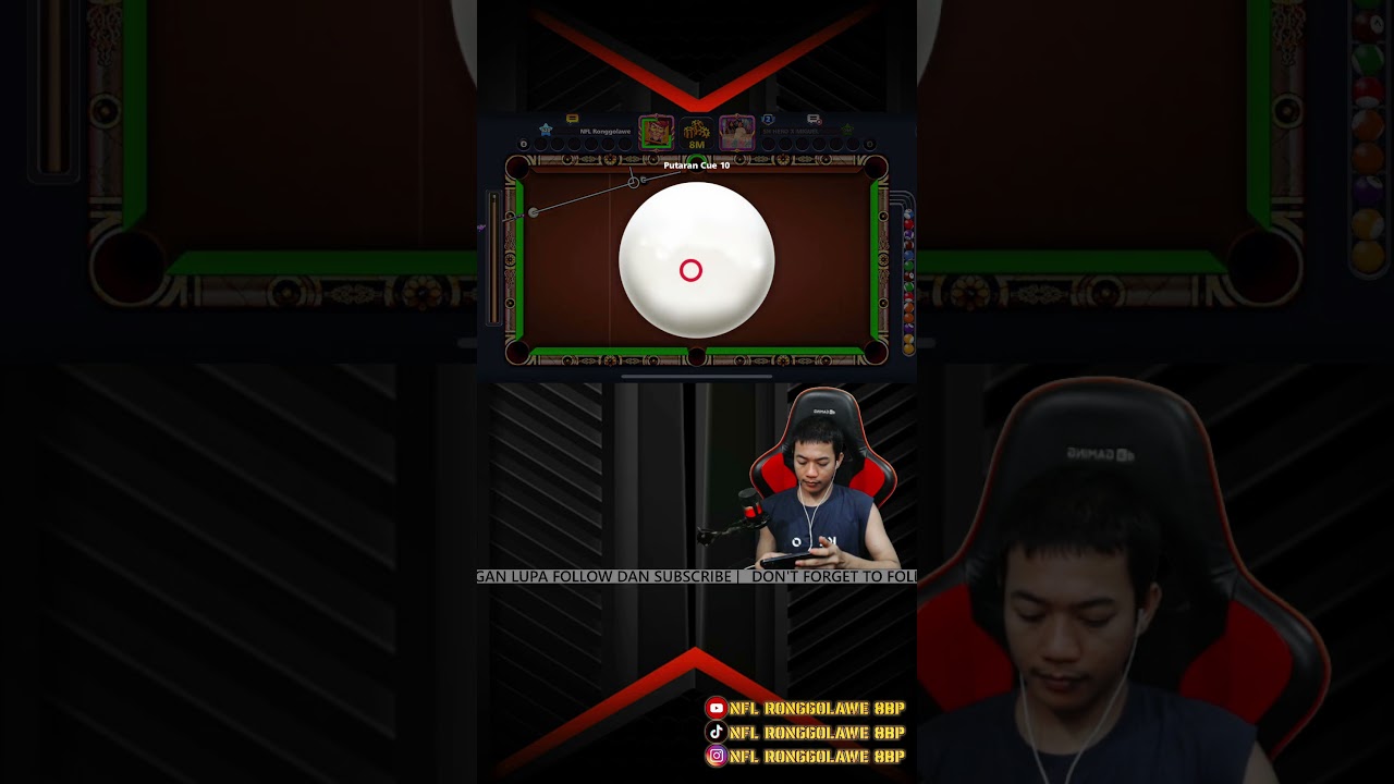 8 ball pool trickshot gameplay 😎👍 #8ballpool #trickshot #nfl_ronggolawe8bp