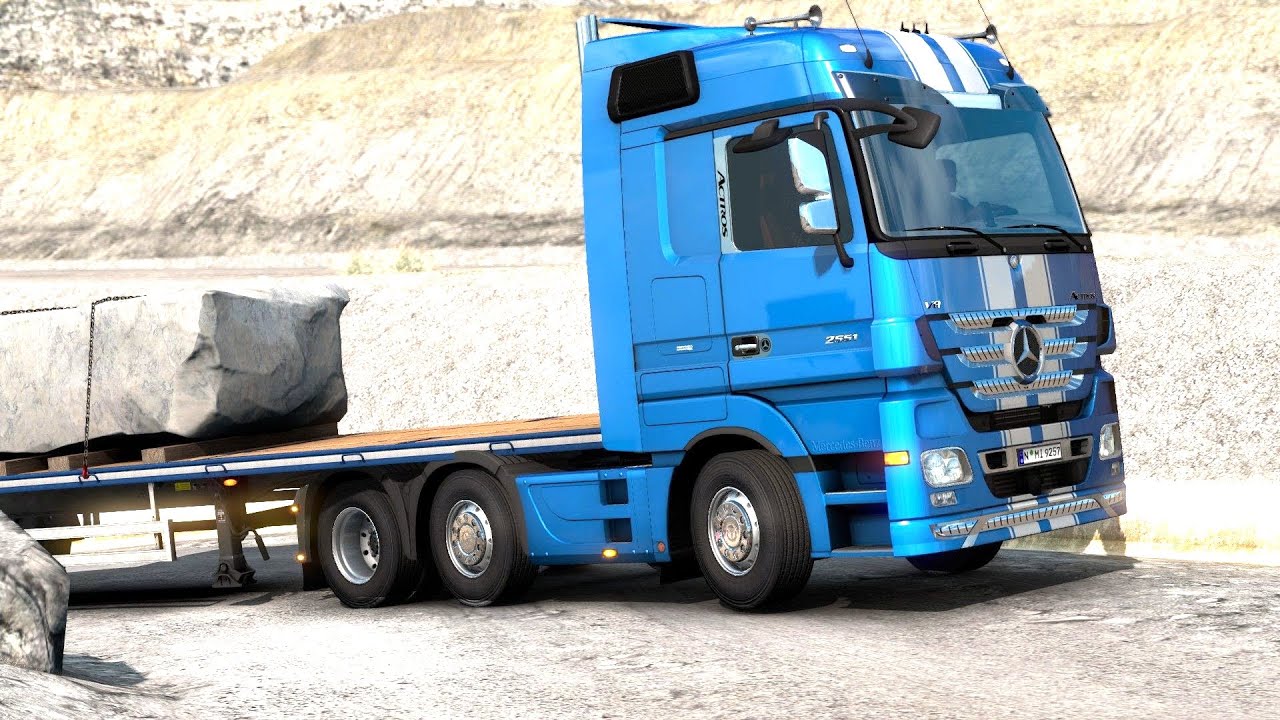 ETS 2 - Mercedes Benz Actros 2551 Transporting Marble Part 1