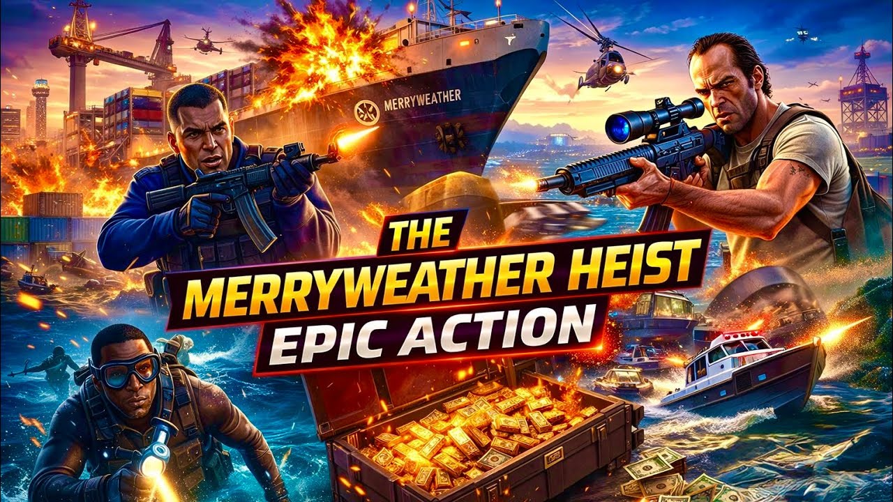 GTA 5 Story Mode – The Merryweather Heist | Military Cargo Chaos (PS5)