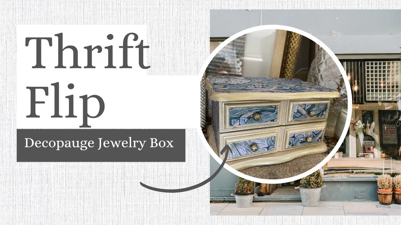 AMAZING THRIFT FLIP// JEWELRY BOX MAKEOVER// $5 THRIFT FIND
