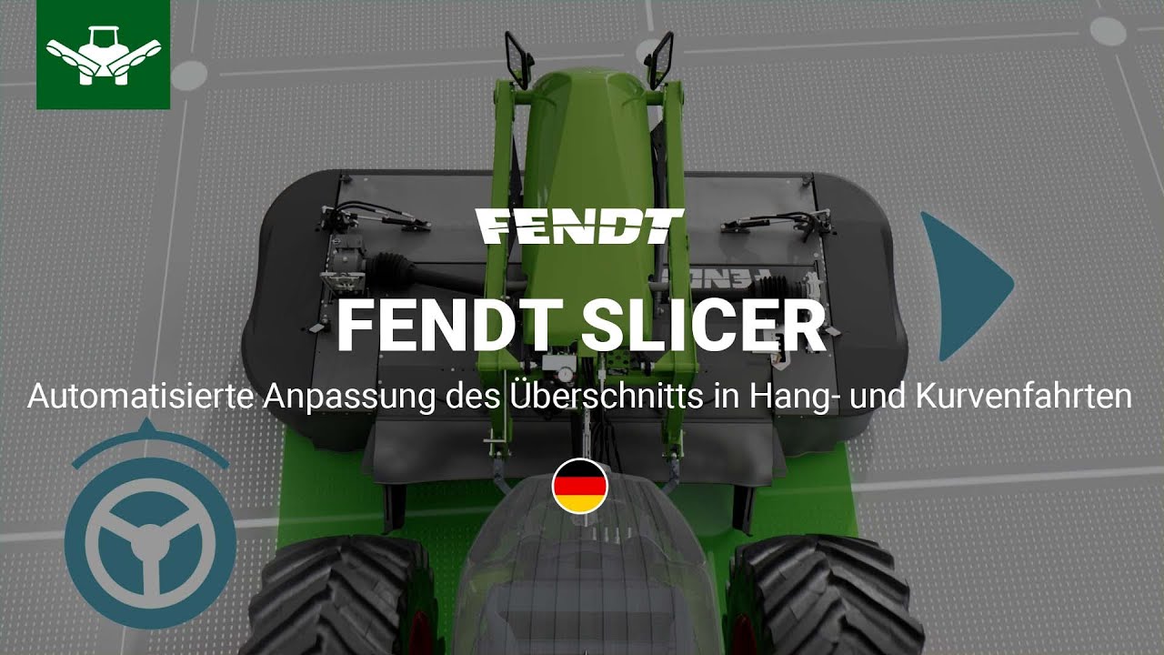 Fendt Slicer - Automatisierte Anpassung des Überschnitts in Hang- und Kurvenfahrten