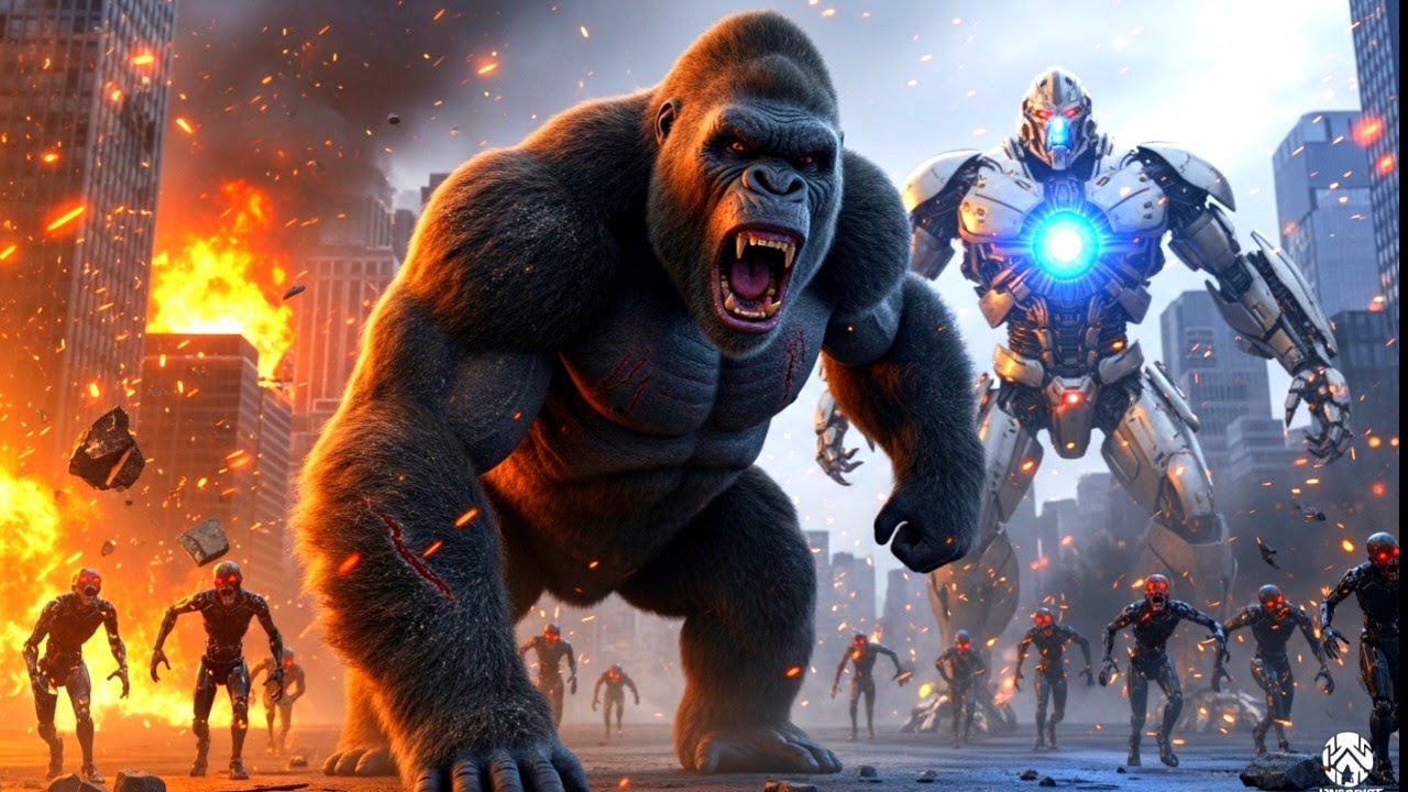 KING KONG vs ROBOT ZOMBIE ARMY 🦍🤖 | Fall Of The City (Full Movie) (P-7)